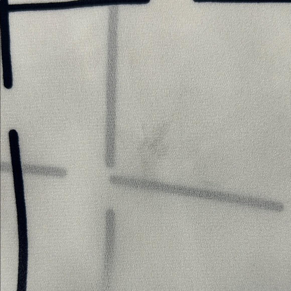 Alfani Size Large White 3/4 Button-Down Shirt with Black/Yellow Grid Print - Picture 10 of 11